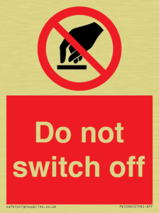 Do not switch off 